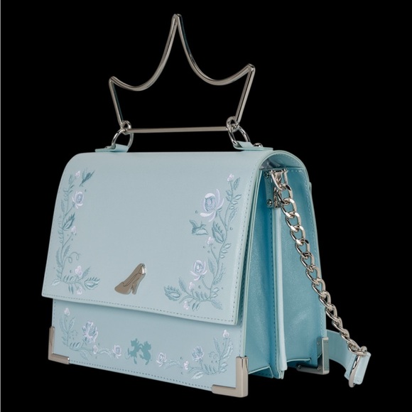 Loungefly Disney Princess Cinderella Shimmer Crossbody Embroidered Bag - Picture 11 of 16